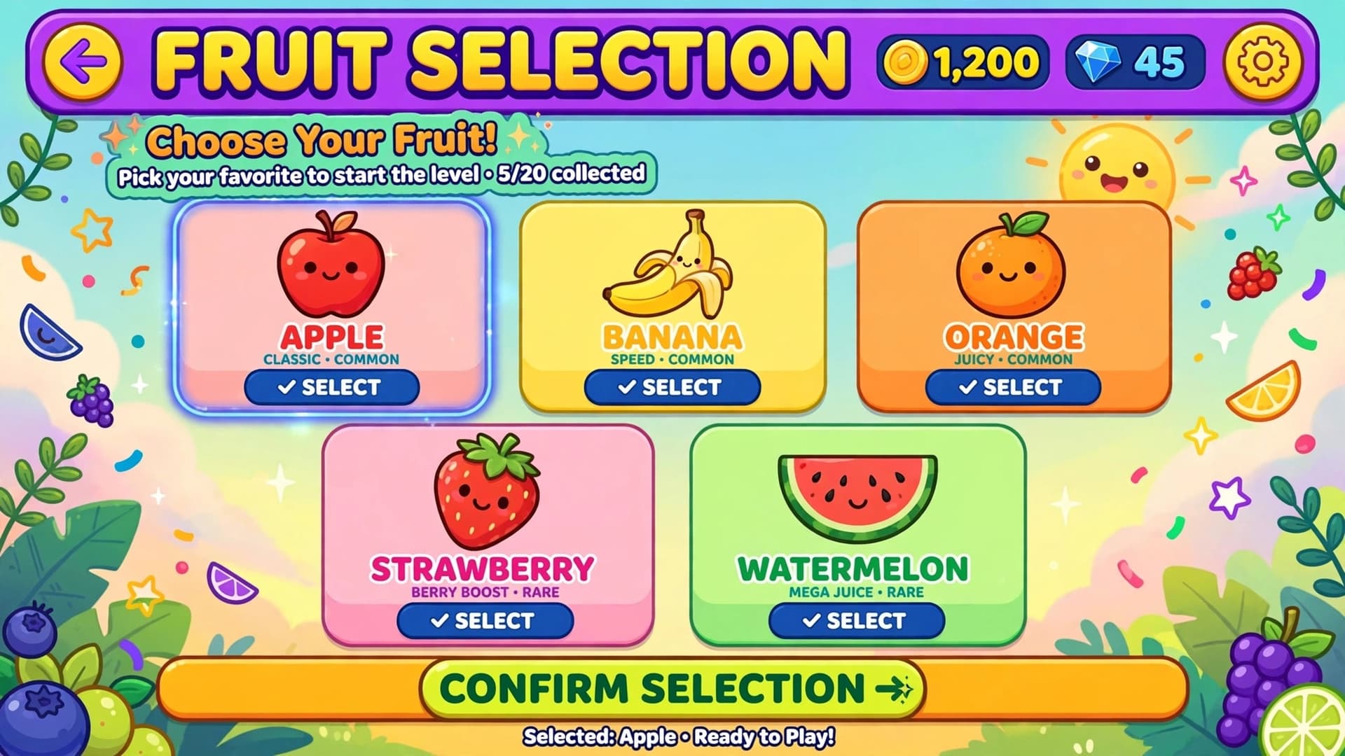Escoge frutas